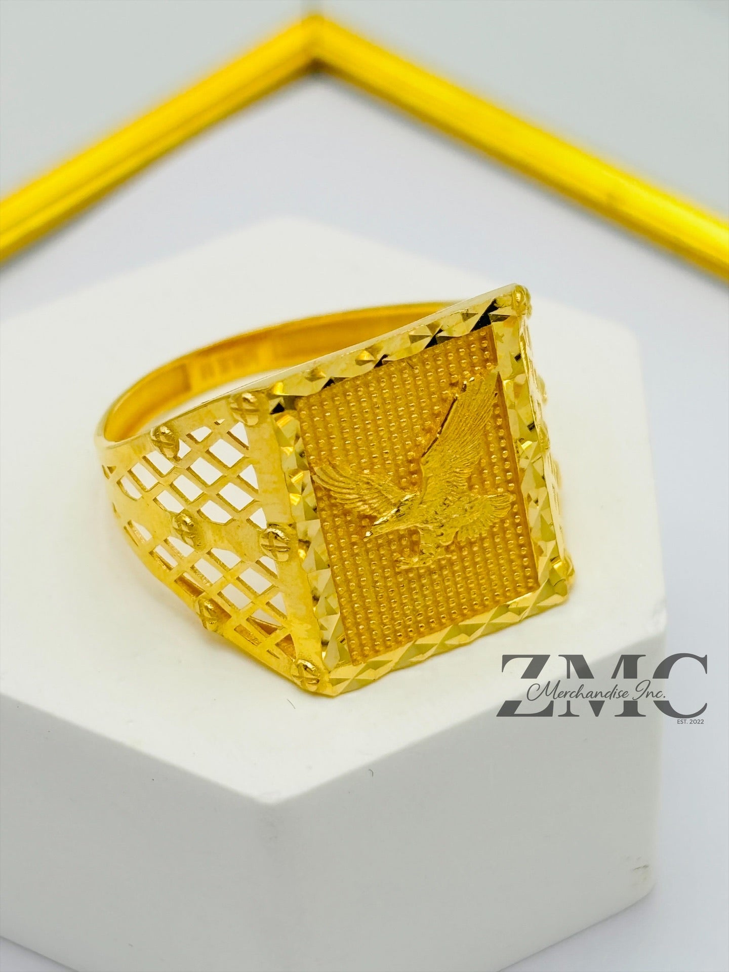 18K Gold Eagle Ring