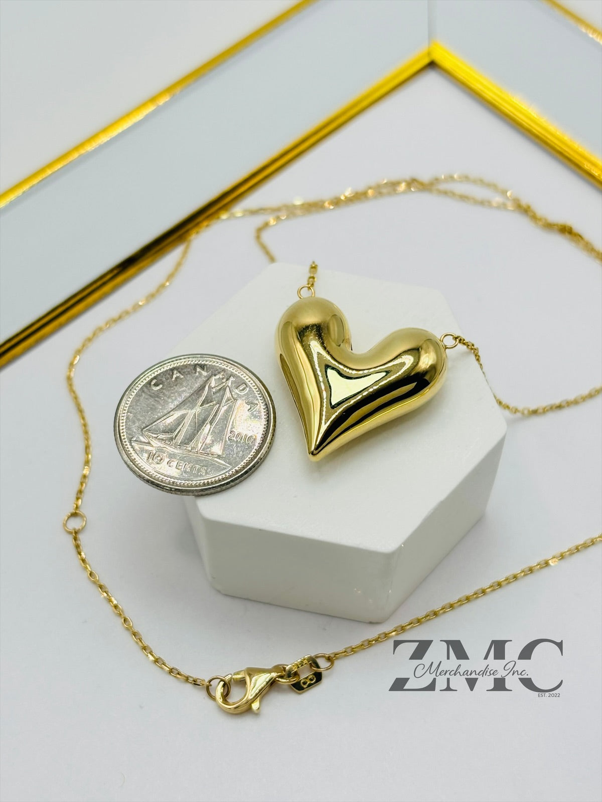 K18 Japan Gold Attached Heart Necklace