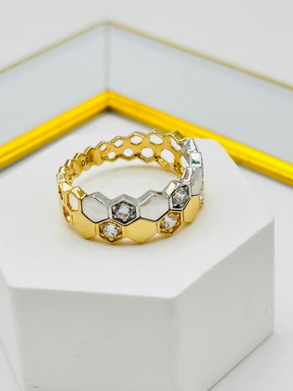 18K Gold Two-tone Ring