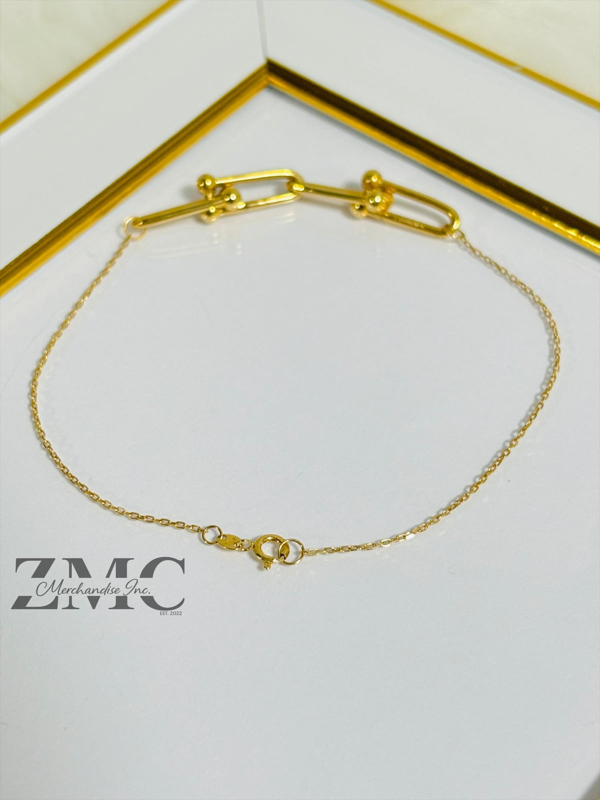 18K Gold Hardware and Link Combination Bracelet