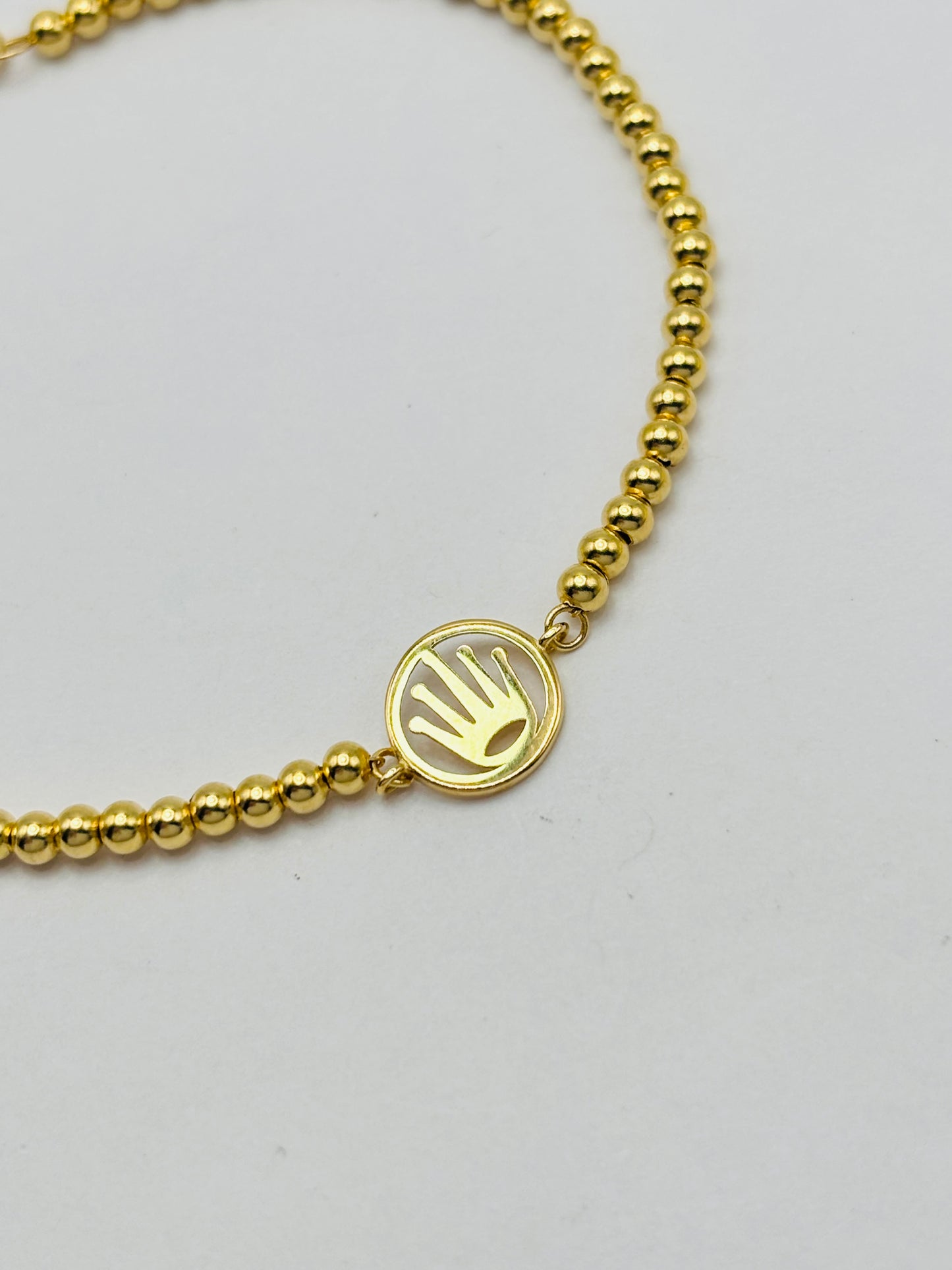 18K Gold Crown Bubble Bracelet