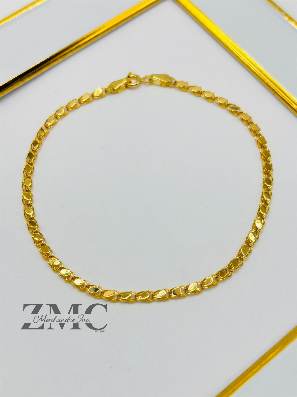 18K Gold Slim Damascus Bracelet