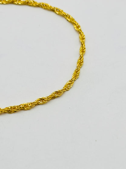 18K Gold Rope Bracelet