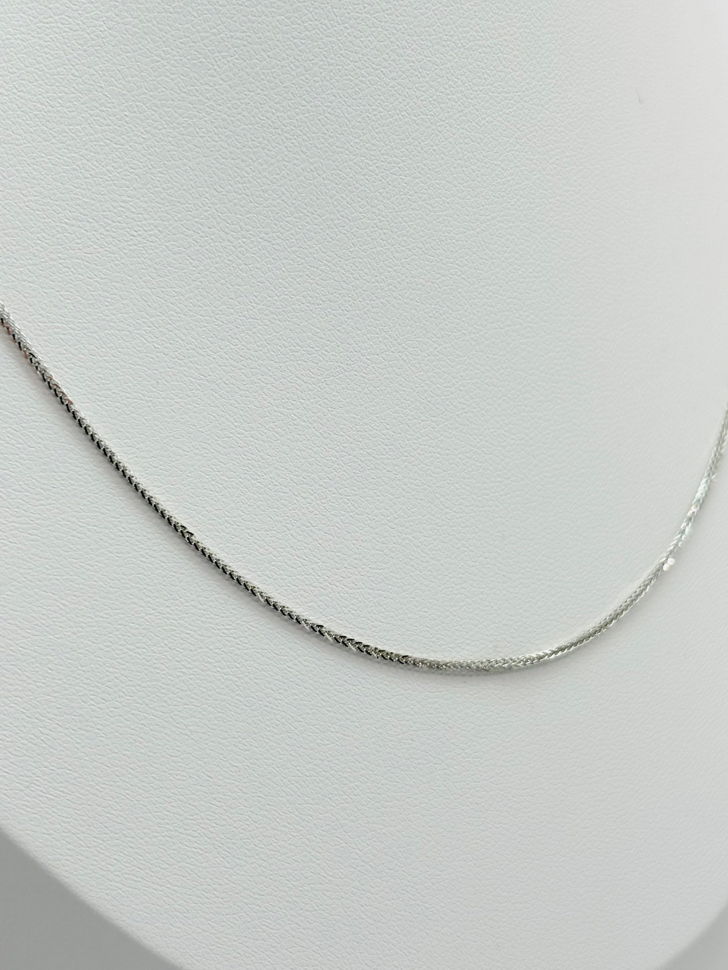 18K White Gold Foxtail Chain