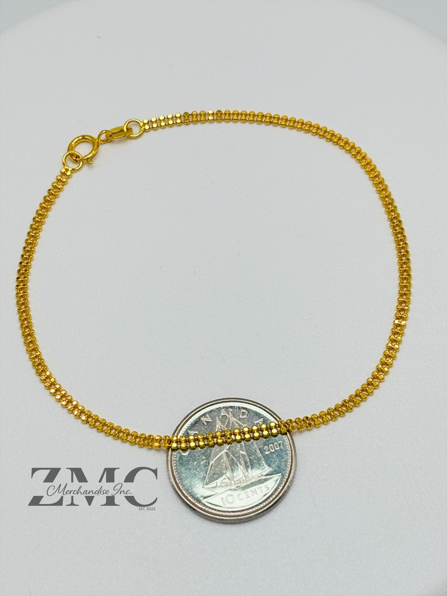 18K Gold Beaded Bracelet