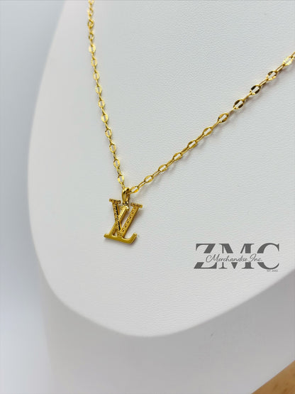 18K Gold L Necklace