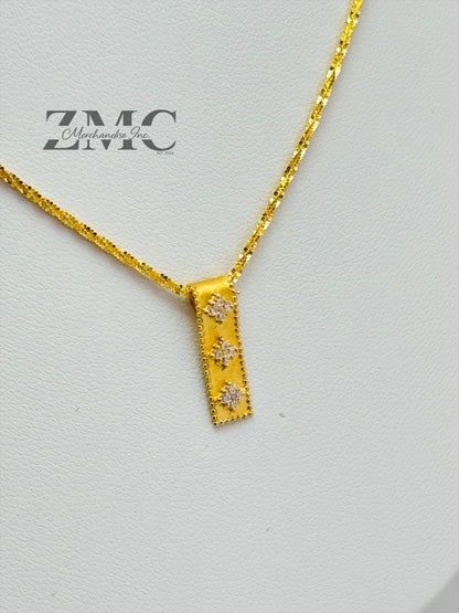 18K Gold Slider Necklace
