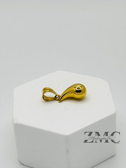 18K Gold Teardrop Small Pendant