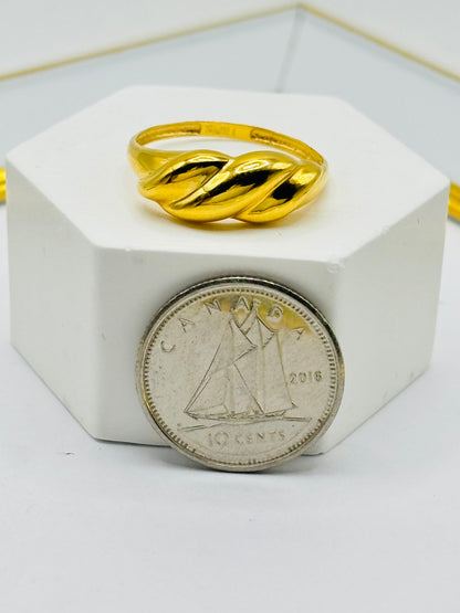 18K Gold Twisted Ring