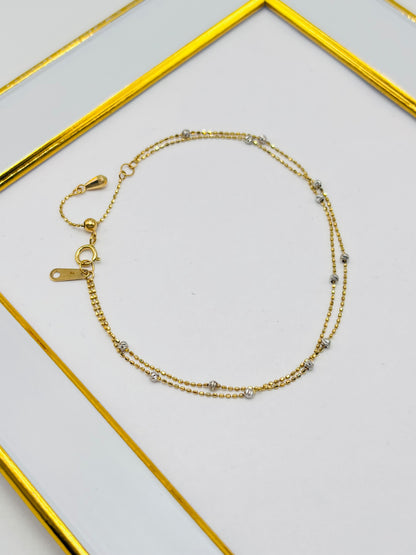 18K Gold Double Bracelet