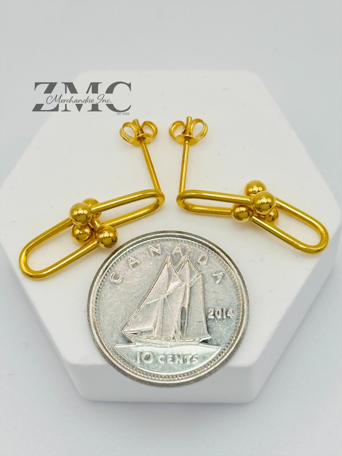18K Gold Hardware Earrings