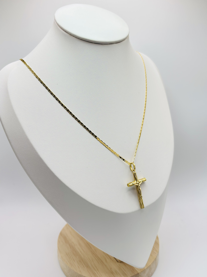 18K Gold Cross Necklace