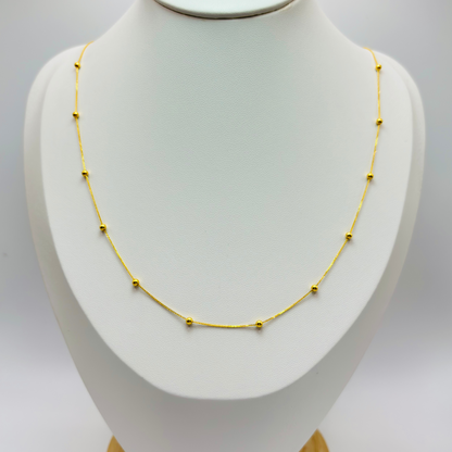 18K Gold Station Necklace