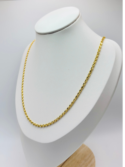 K18 Japan Gold Slim Damascus Chain