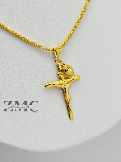 18K Gold Cross Pendant