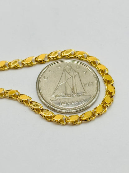 18K Gold Damascus Slim Bracelet