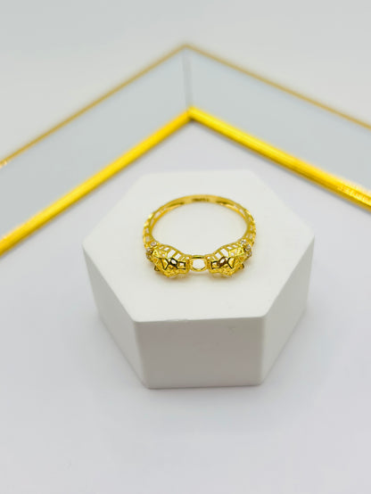18K Gold Panther Ring