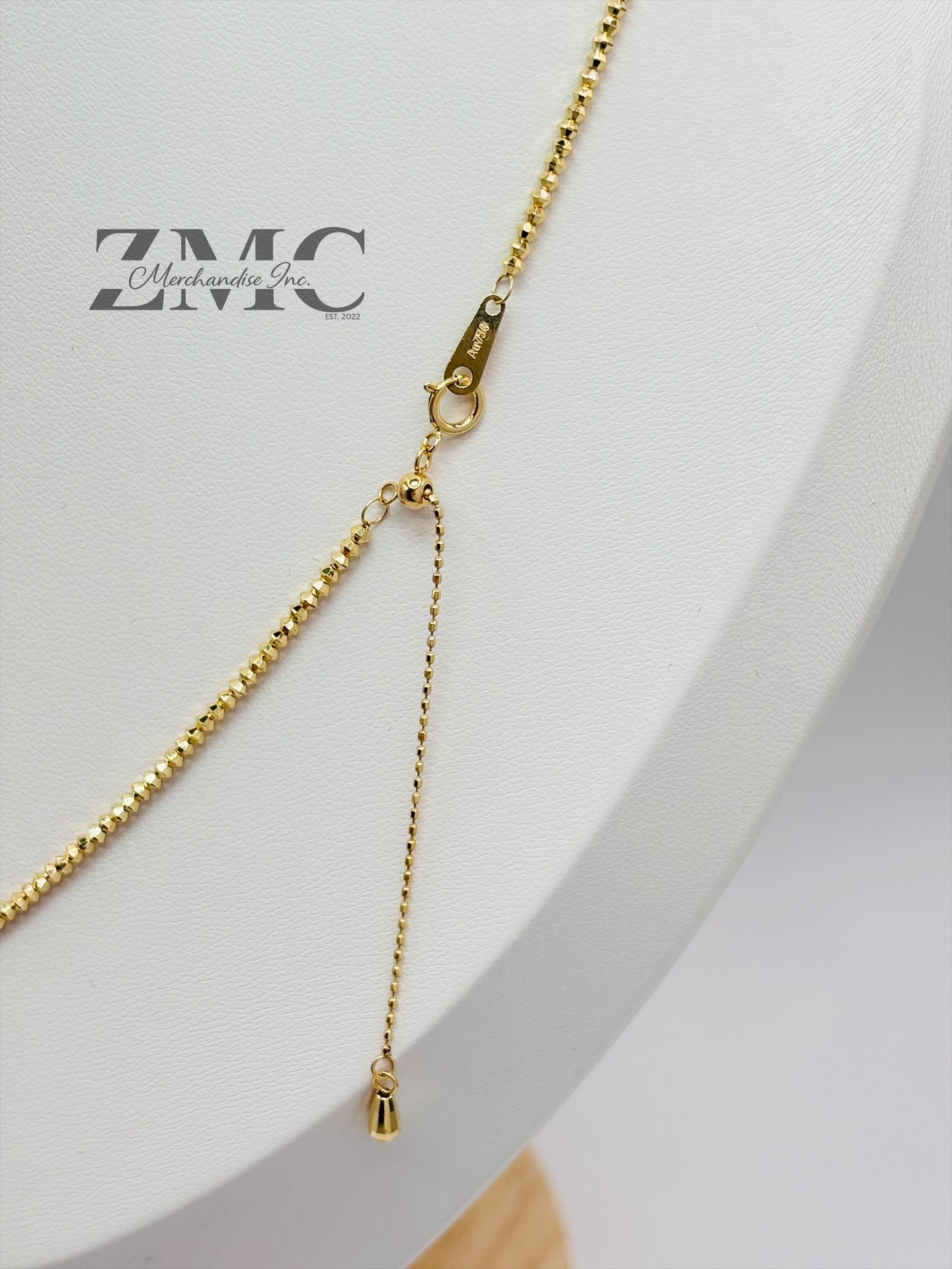 18K Gold Mirror C Necklace