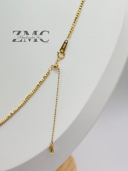 18K Gold Mirror C Necklace