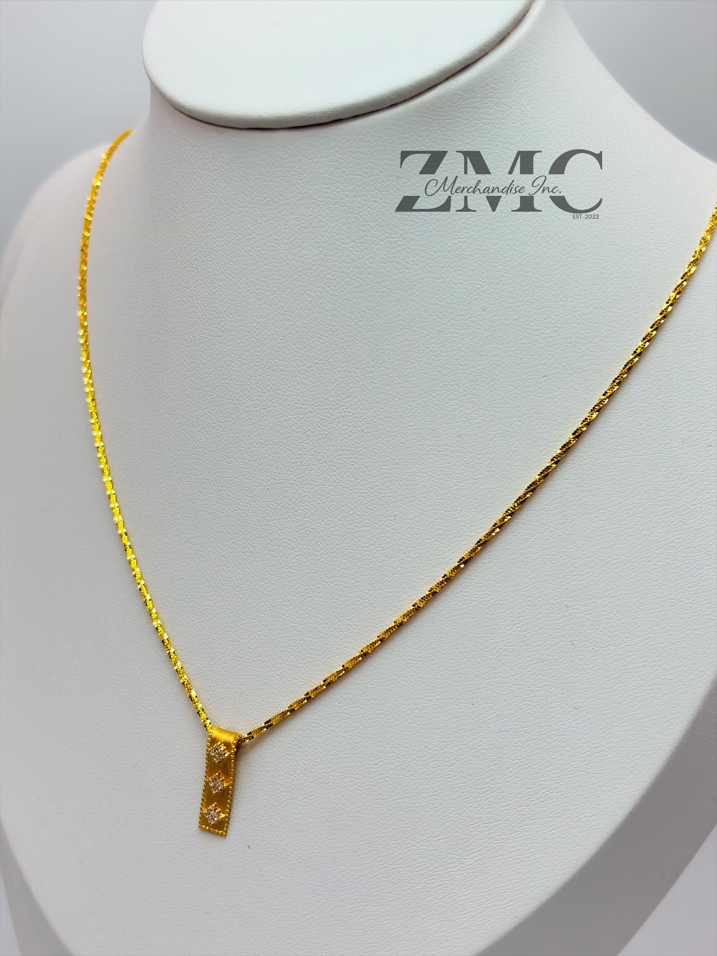 18K Gold Slider Necklace