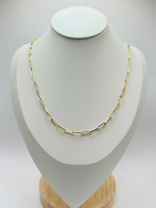 K18 Japan Gold Paperclip Chain