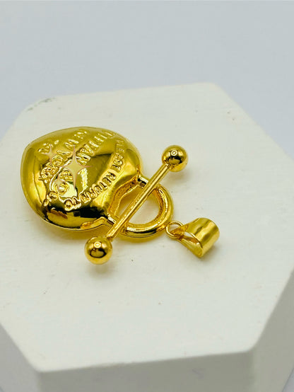 18K Gold Heart Pendant