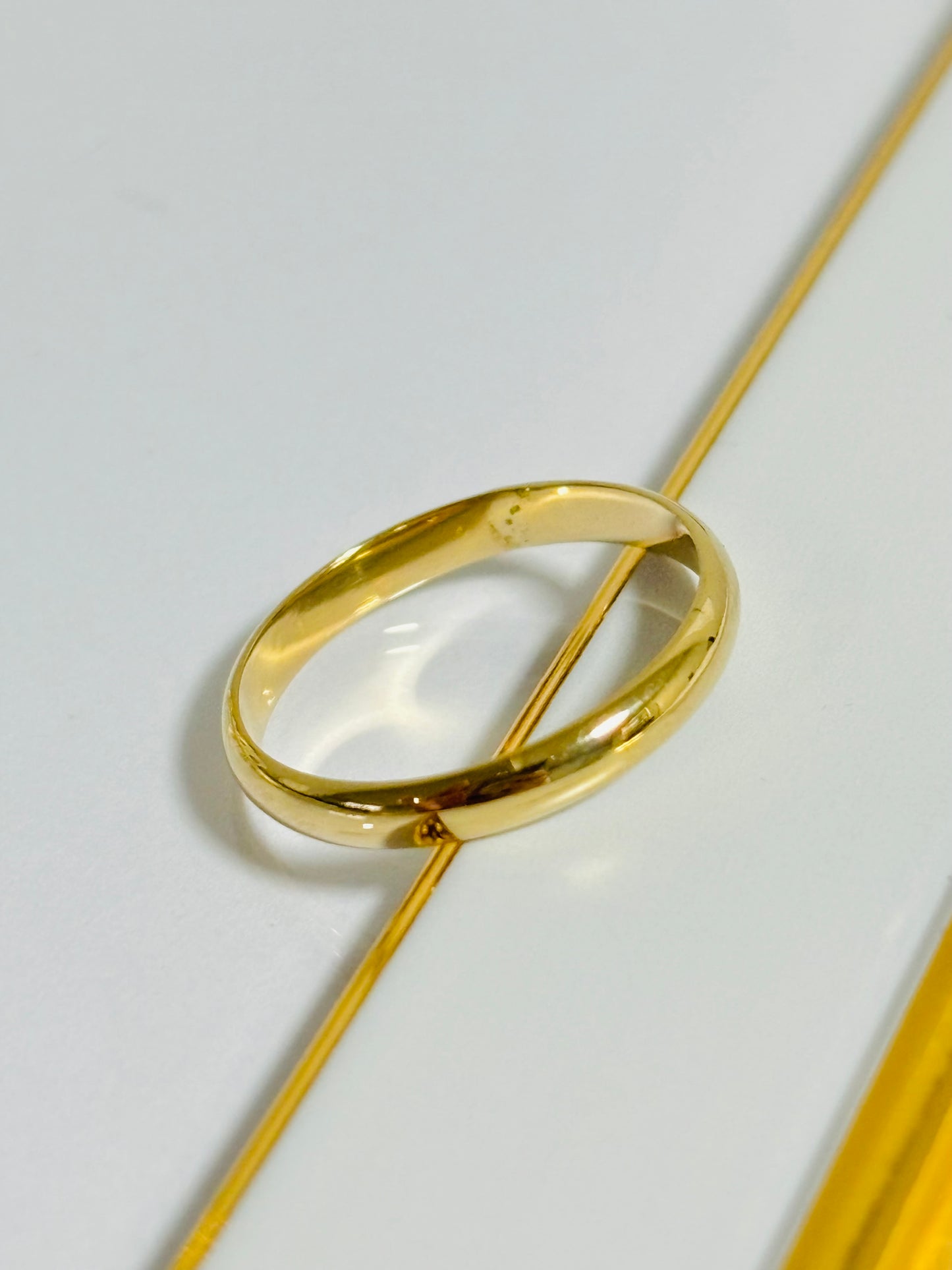 18K Gold Plain Ring or Couple Ring