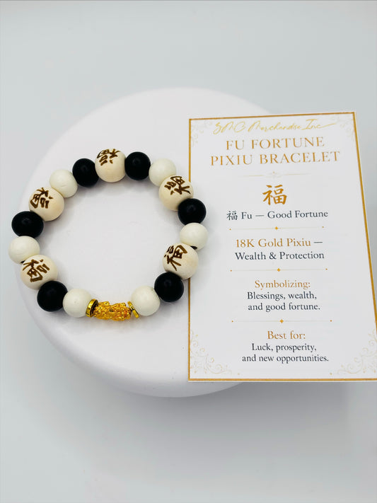 18K Gold Piyao/ Pi Xiu Love Wooden Beads Bracelet (Hollow Empty Inside) – SMALL PIYAO