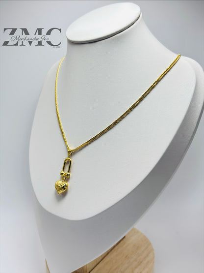 18K Gold Heart Necklace