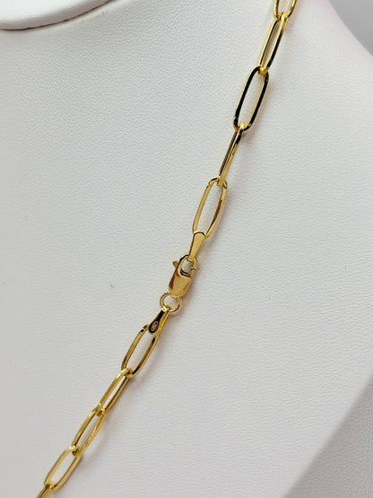 18K Gold Love Paperclip Necklace