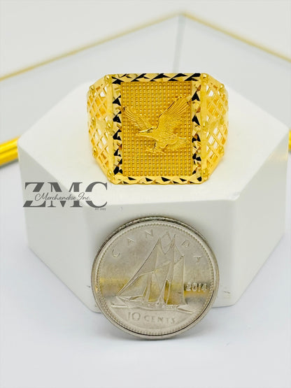 18K Gold Eagle Ring