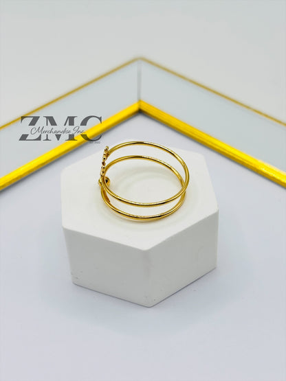 18K Spiral Flower Ring