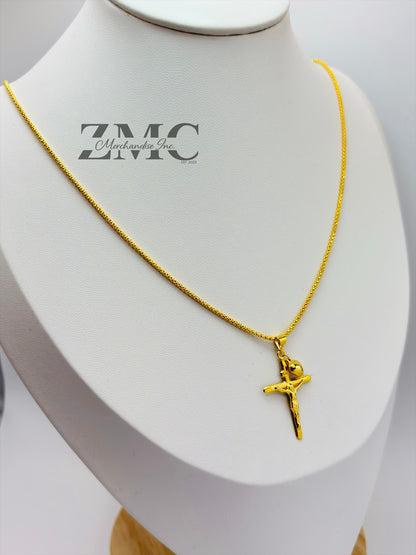 18K Gold Cross Pendant