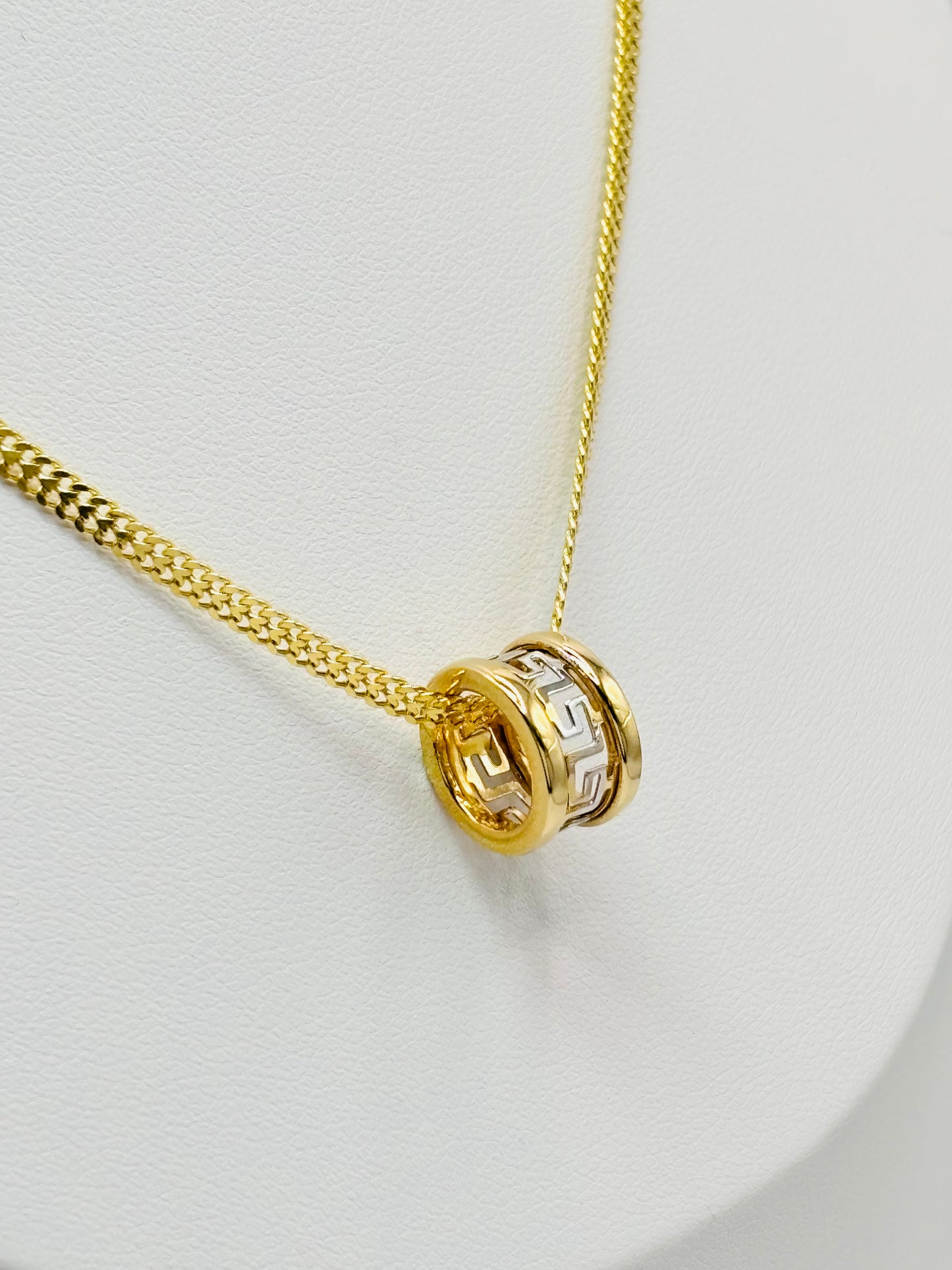 18K Gold Heartbizz Barrel Necklace