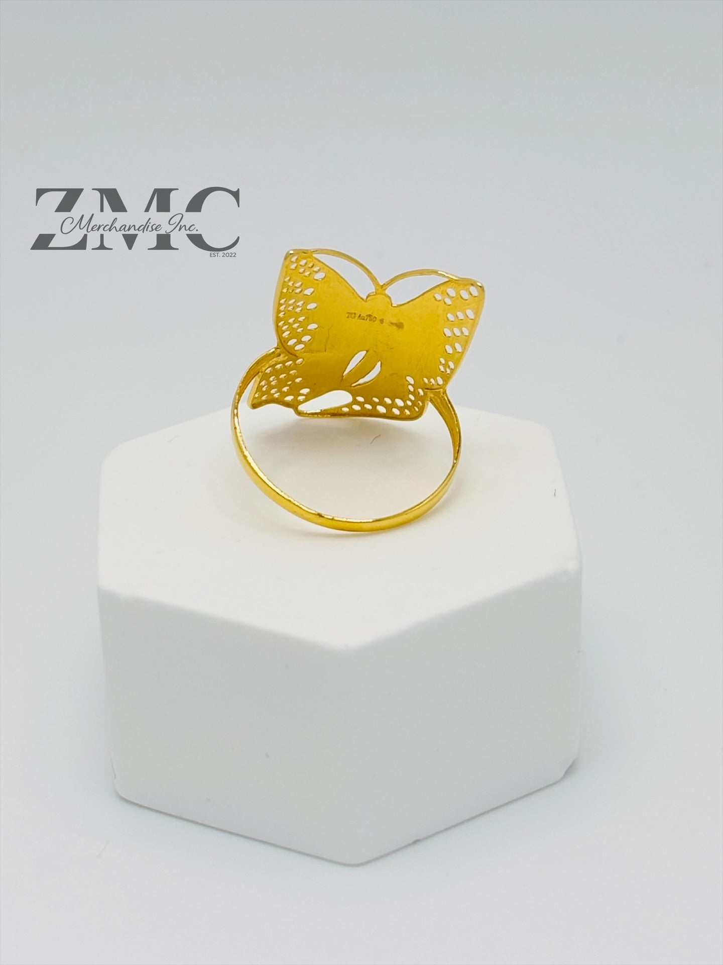 18K Gold Butterfly Ring