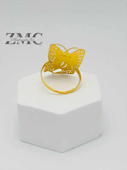 18K Gold Butterfly Ring