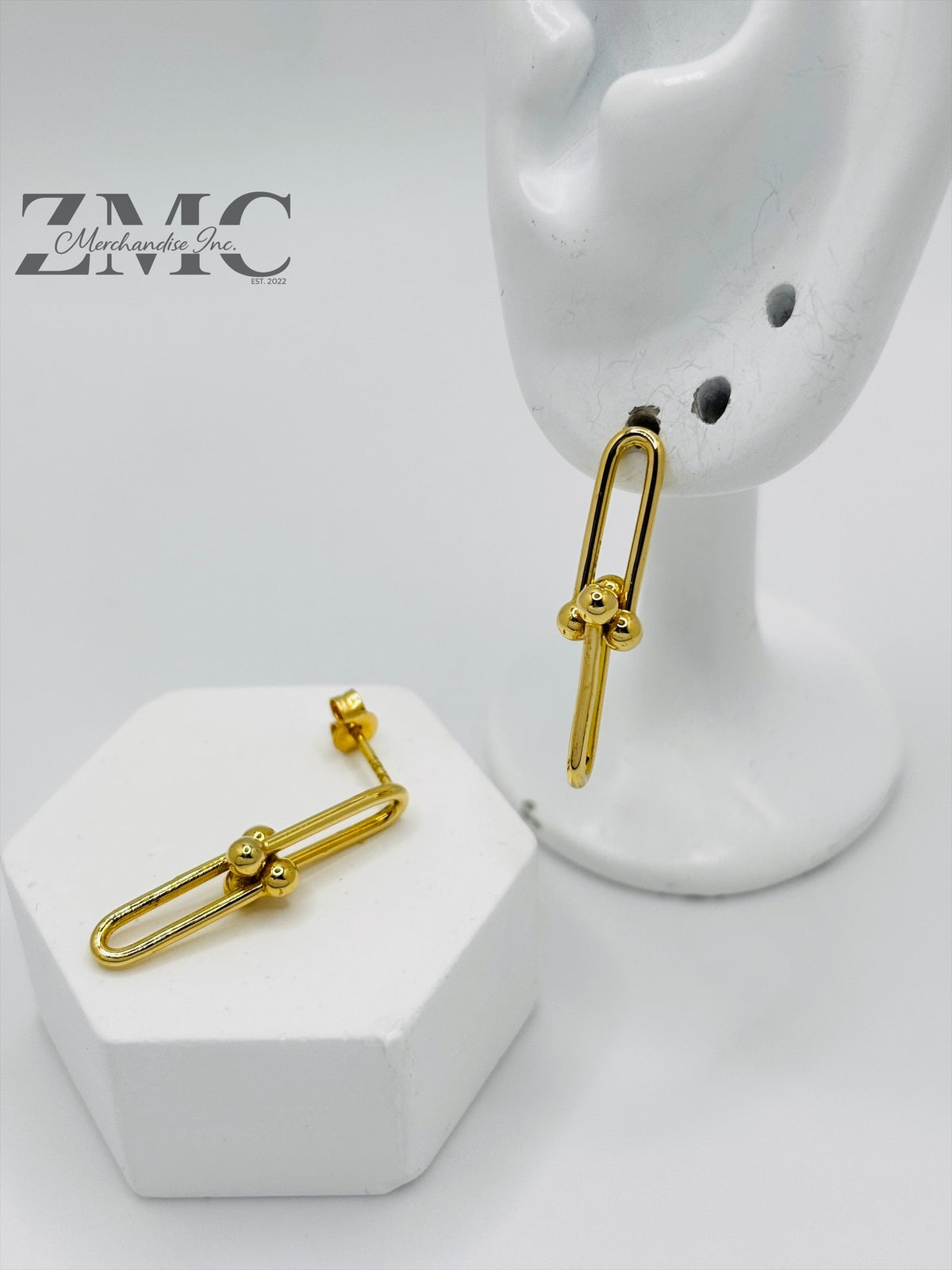 18K Gold Hardware Earrings