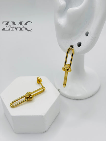 18K Gold Hardware Earrings