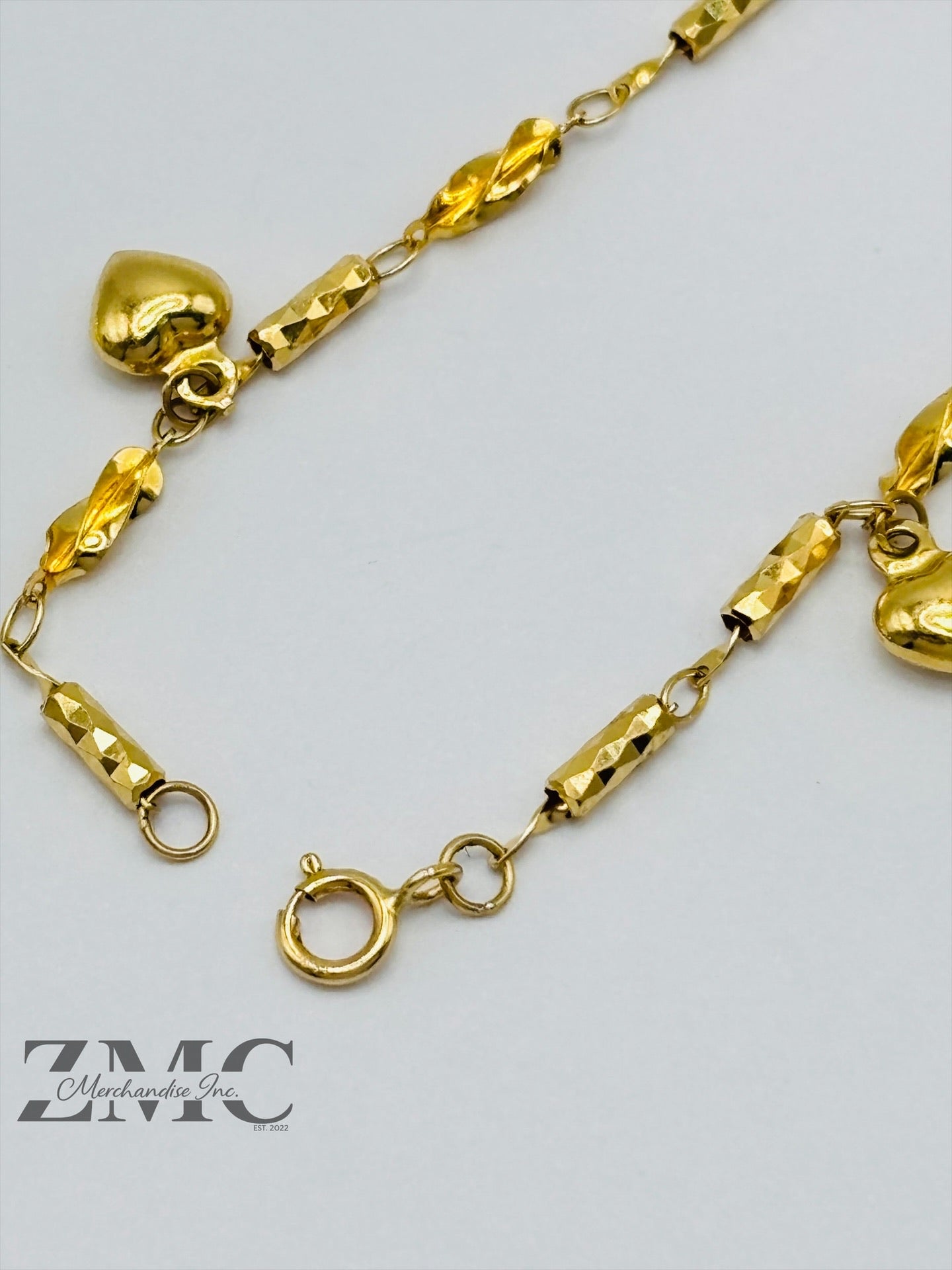 18K Gold Heart and Star Bracelet