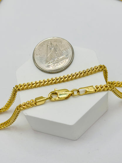 18K Gold Cross Foxtail Necklace