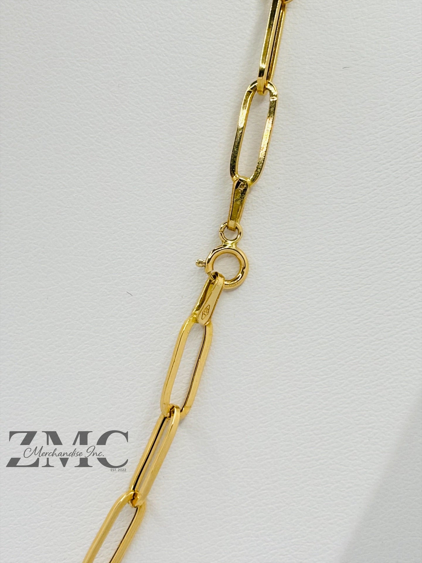 18K Gold Paperclip Chain 10 mm Link
