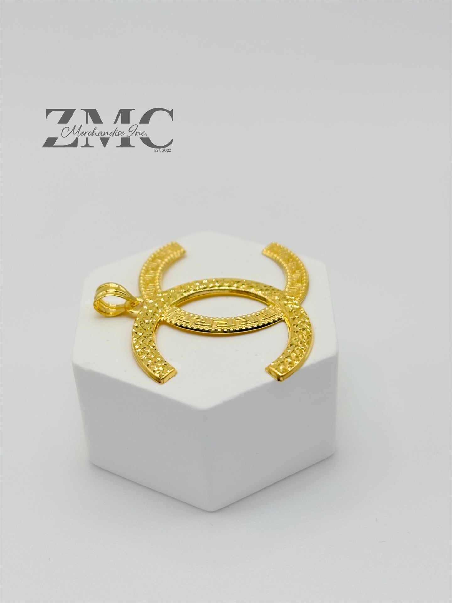 18K Gold Big C Pendant