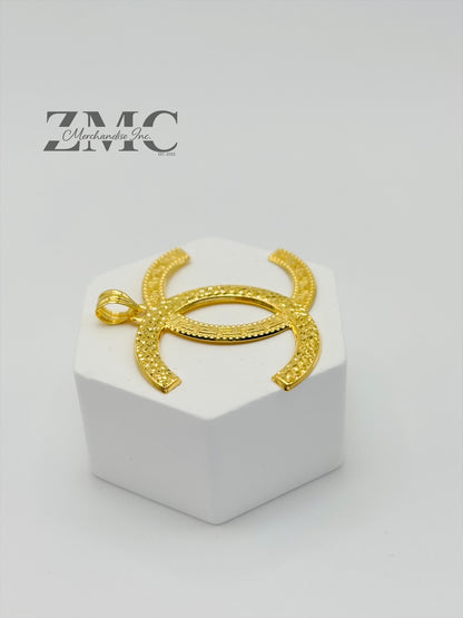 18K Gold Big C Pendant