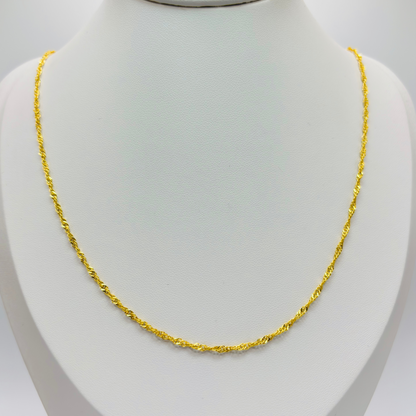 18K Gold Twisted Chain