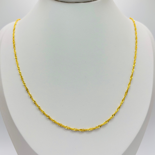 18K Gold Twisted Chain