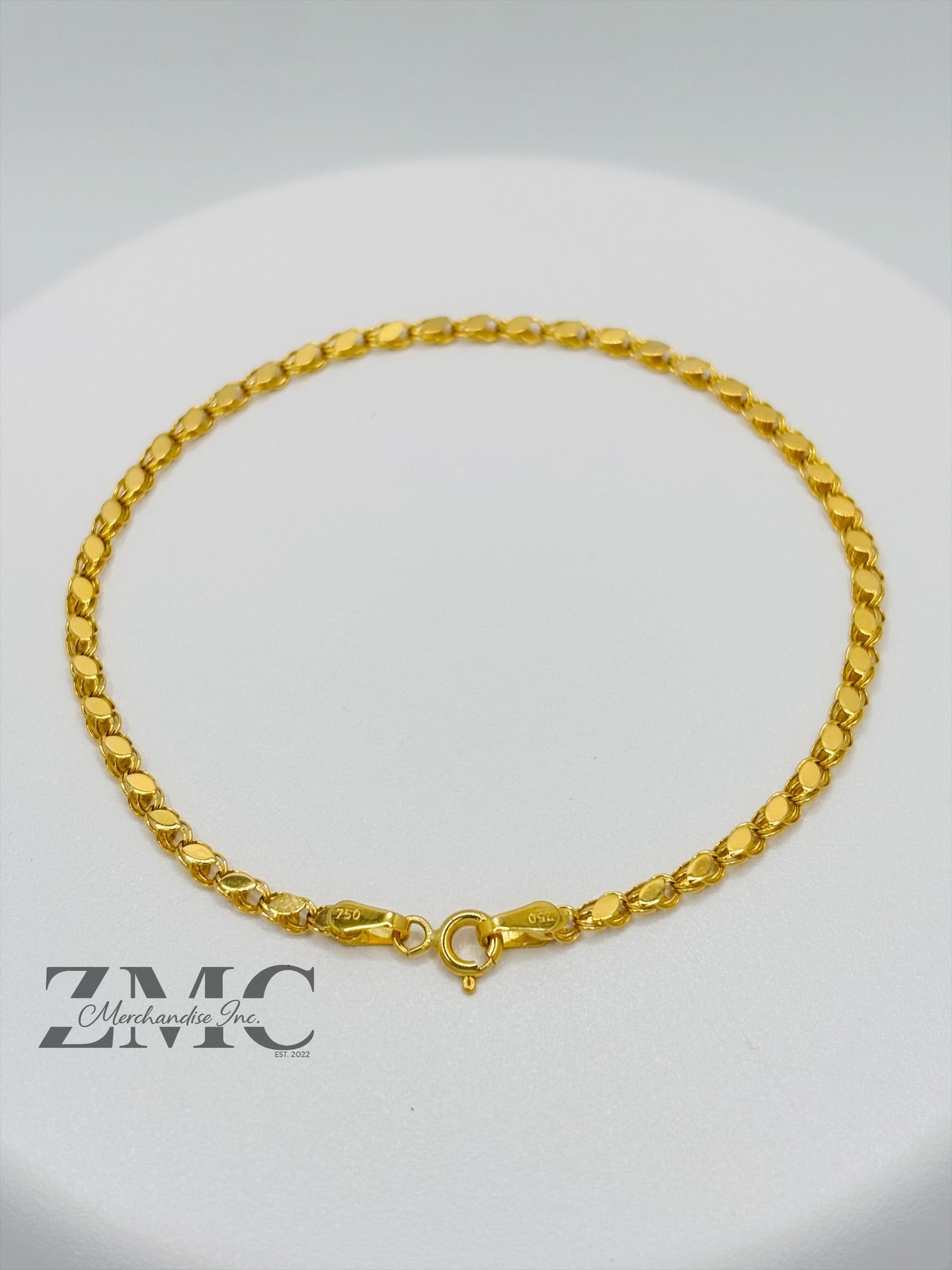 18K Gold Slim Damascus Bracelet