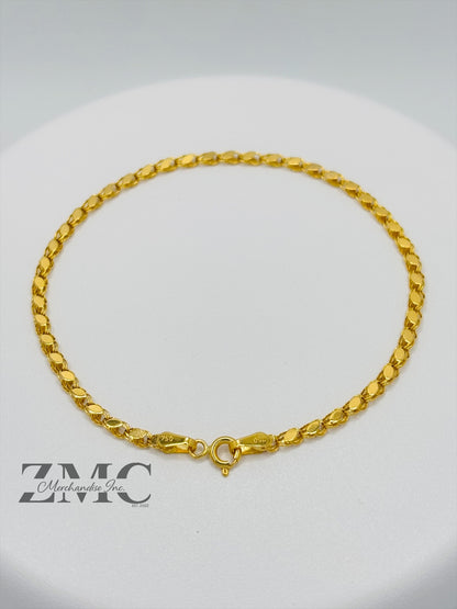 18K Gold Slim Damascus Bracelet
