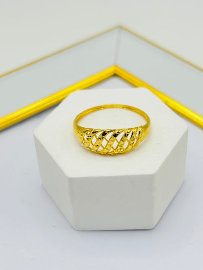 18K Gold Net Ring