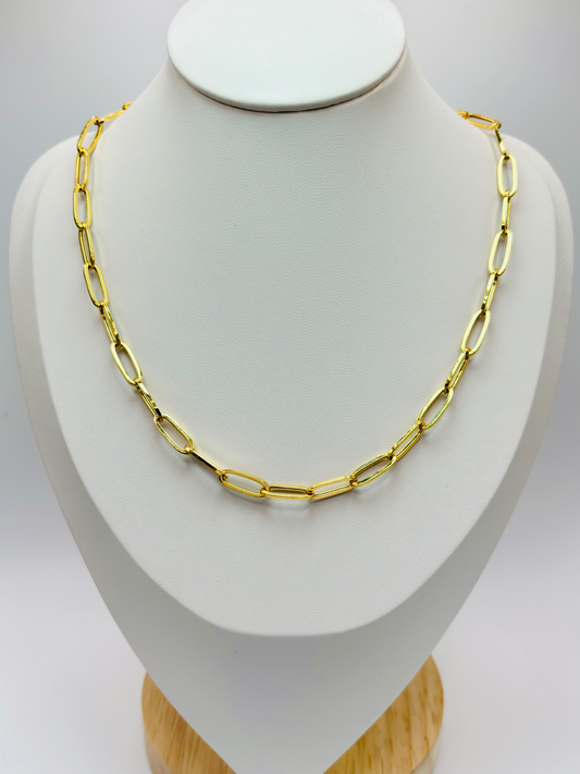 18K Gold Chunky Paperclip Chain