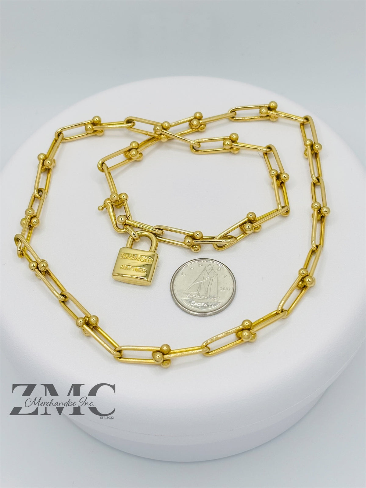 18K Gold Hardware Padlock Necklace